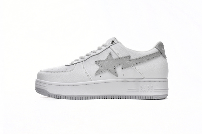 BP A Bathing Ape Bape Sta Low White Grey