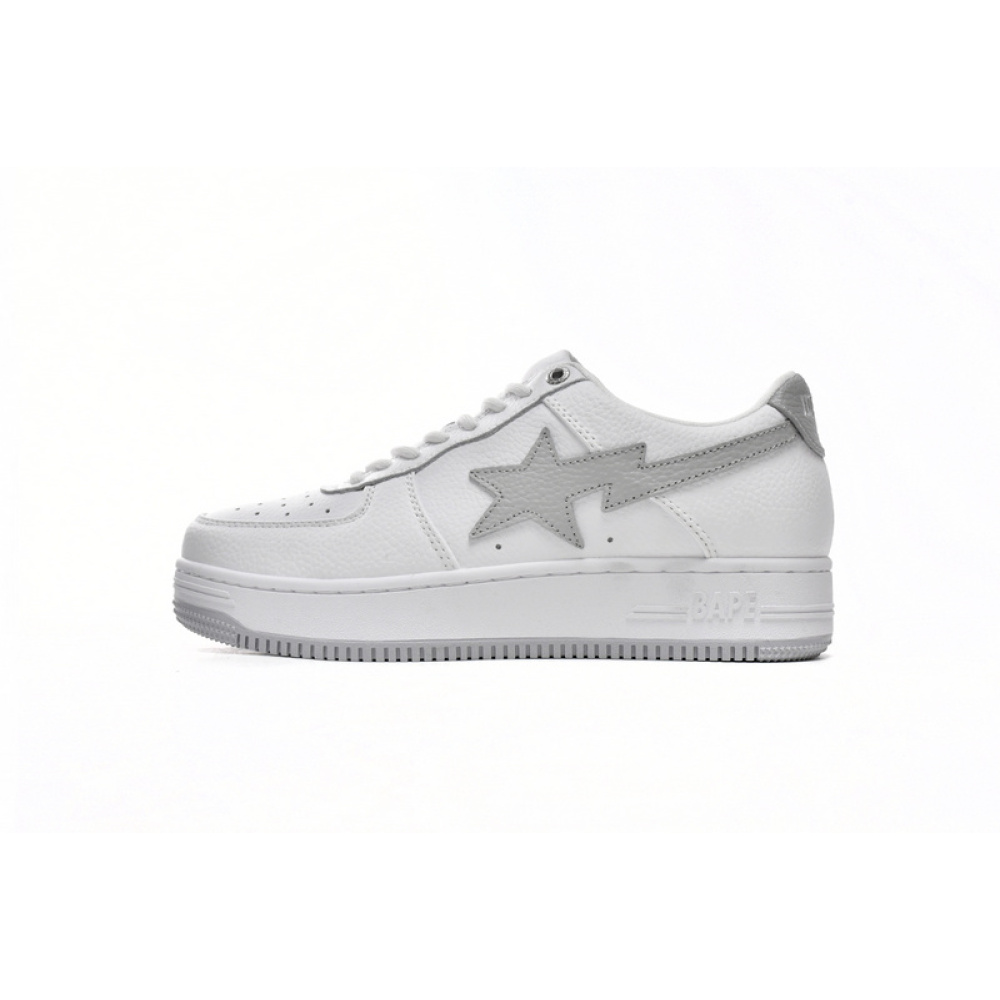 BP A Bathing Ape Bape Sta Low White Grey