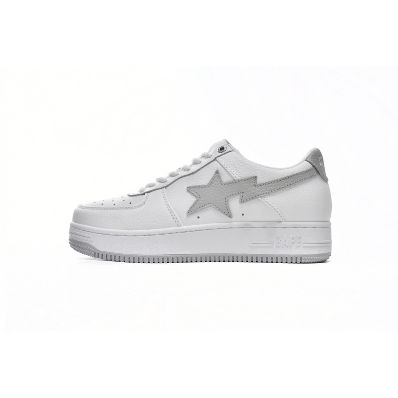 BP A Bathing Ape Bape Sta Low White Grey