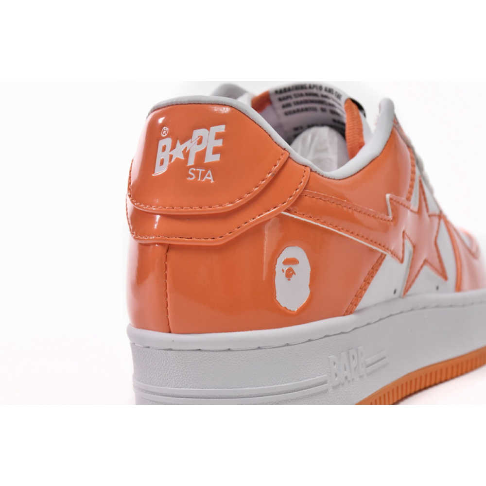 BP A Bathing Ape Bape Sta Low White Orange