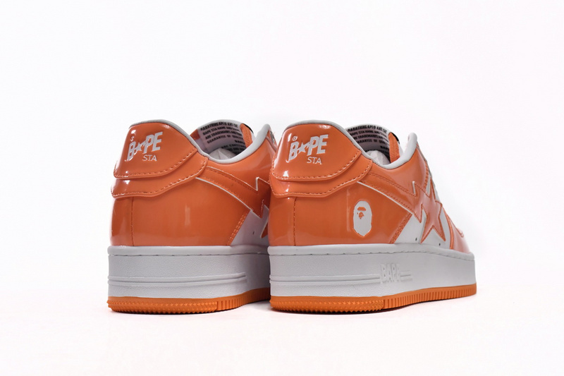 BP A Bathing Ape Bape Sta Low White Orange