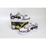 BP A Bathing Ape Bape Sta Low White Purple Color Spray