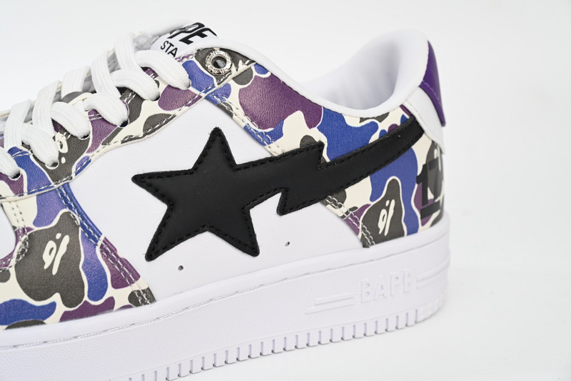 BP A Bathing Ape Bape Sta Low White Purple Color Spray