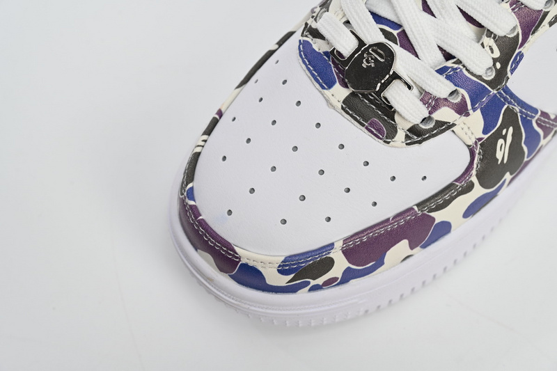 BP A Bathing Ape Bape Sta Low White Purple Color Spray