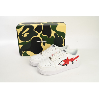 BP A Bathing Ape Bape Sta Low White Shark 02