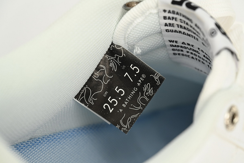 BP A Bathing Ape Bape Sta Low White Shark