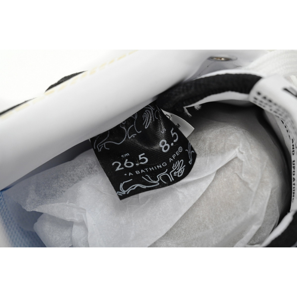 BP Bathing Ape Bape Sta Low White Snake Skin Pattern