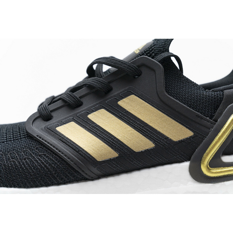 Adidas Ultra BOOST 20 CONSORTIUM Black Gold Metallic Real Boost
