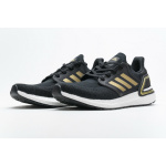 Adidas Ultra BOOST 20 CONSORTIUM Black Gold Metallic Real Boost