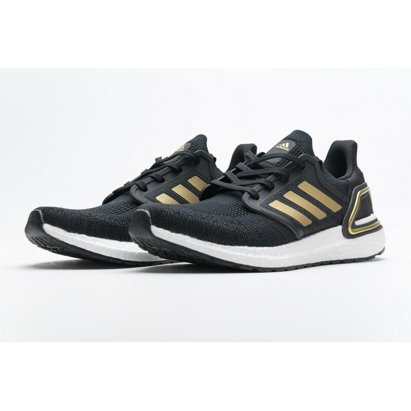 Adidas Ultra BOOST 20 CONSORTIUM Black Gold Metallic Real Boost