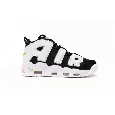 Nike Air More Uptempo Black And White Green Tick