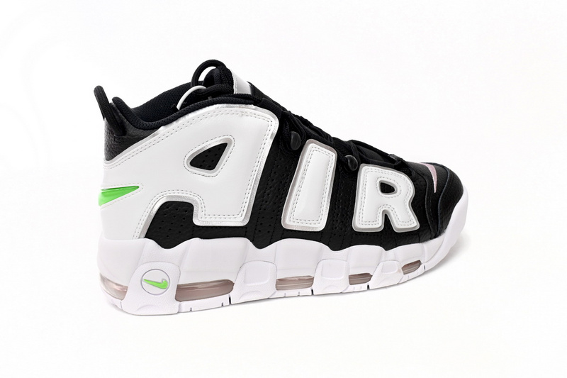 Nike Air More Uptempo Black And White Green Tick