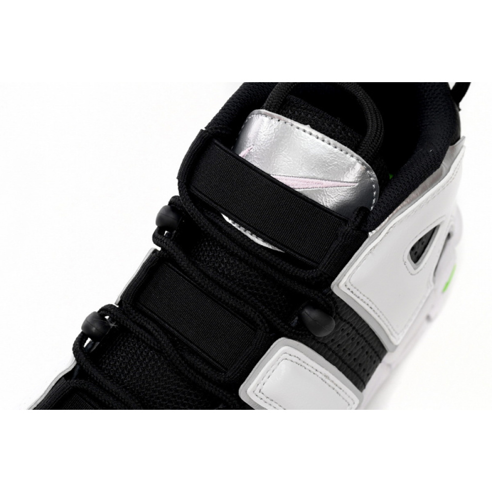 Nike Air More Uptempo Black And White Green Tick