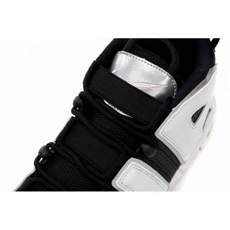 Nike Air More Uptempo Black And White Green Tick
