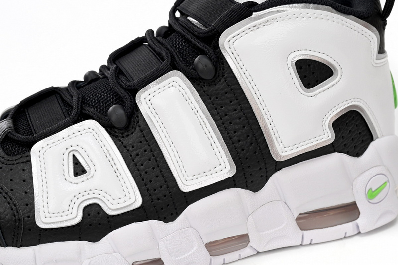 Nike Air More Uptempo Black And White Green Tick