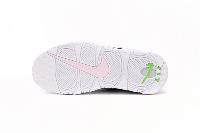 Nike Air More Uptempo Black And White Green Tick