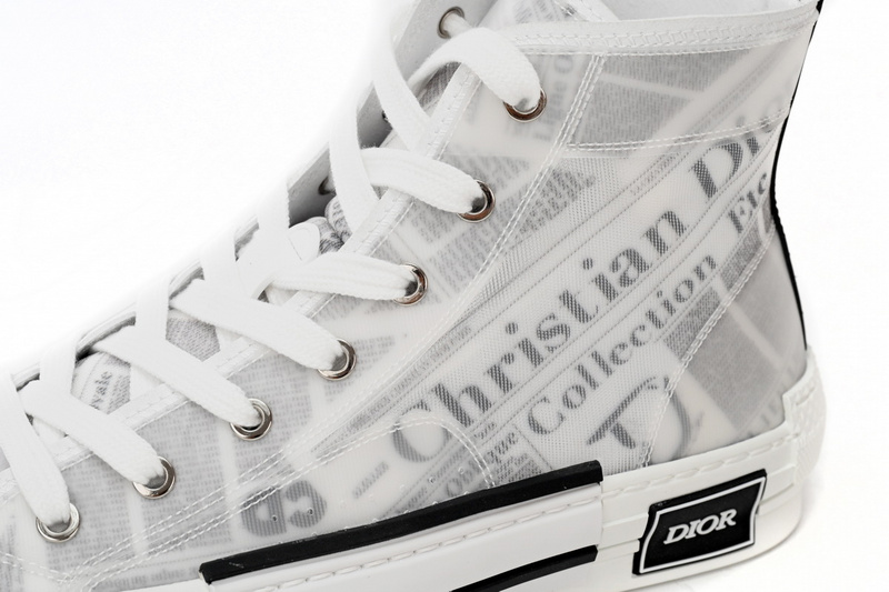 Dior B23 Oblique Transparency High H565 White Black