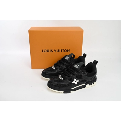Louis Vuitton Leather lace up Fashionable Board Shoes Black 02