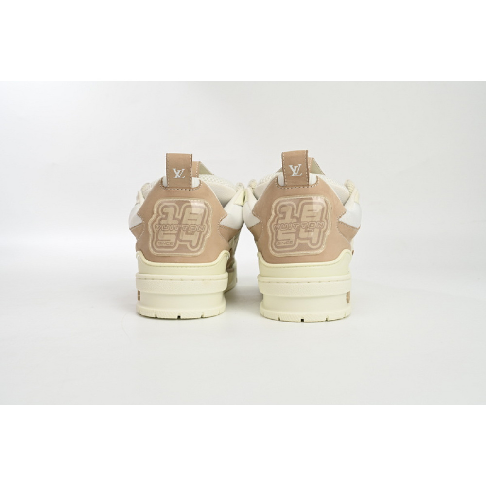 Louis Vuitton Leather lace up Fashionable Board Shoes Grey