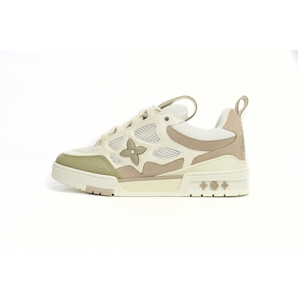 Louis Vuitton Leather lace up Fashionable Board Shoes Grey