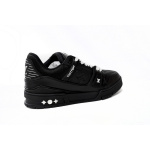 Louis Vuitton Trainer All Black Embossing