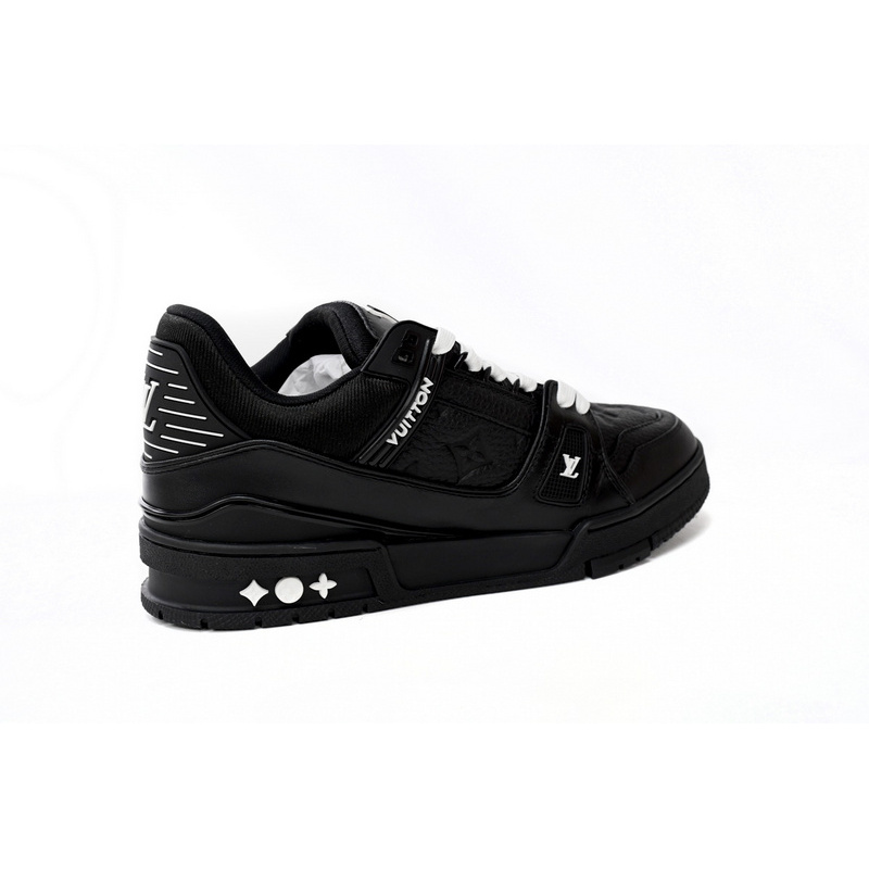 Louis Vuitton Trainer All Black Embossing
