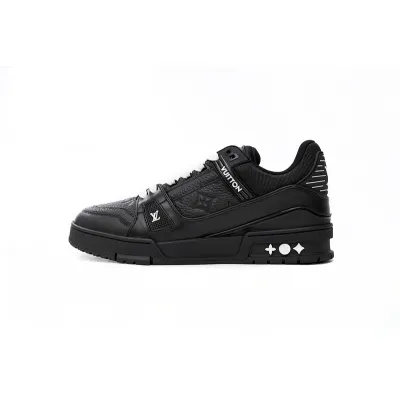 Louis Vuitton Trainer All Black Embossing 01