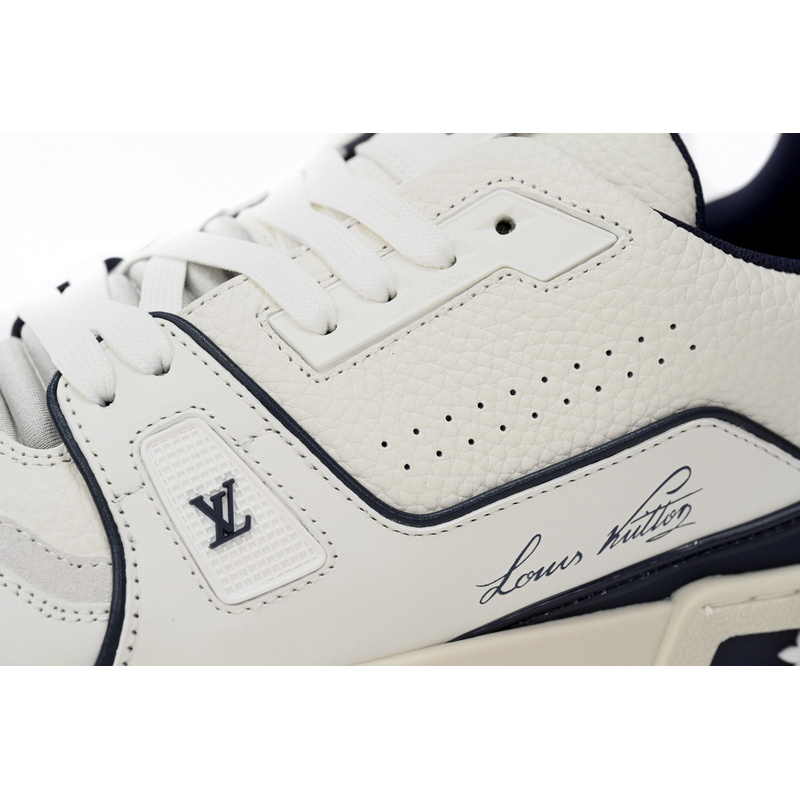 Louis Vuitton Trainer All Blue Dark Dlue Lychee Pattern