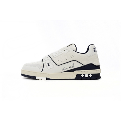 Louis Vuitton Trainer All Blue Dark Dlue Lychee Pattern 01