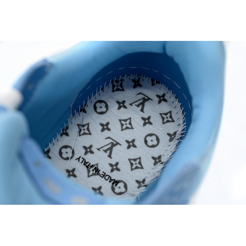 Louis Vuitton Trainer All Blue Embossing