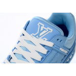 Louis Vuitton Trainer All Blue Embossing