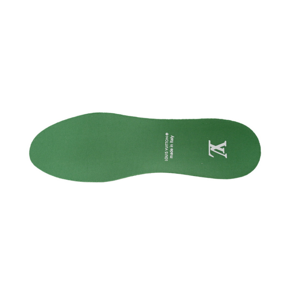 Louis Vuitton Trainer All Blue White Green Lychee Pattern