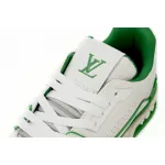 Louis Vuitton Trainer All Blue White Green Lychee Pattern
