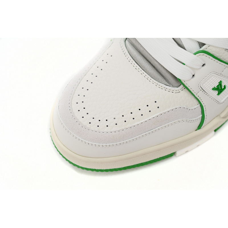 Louis Vuitton Trainer All Blue White Green Lychee Pattern