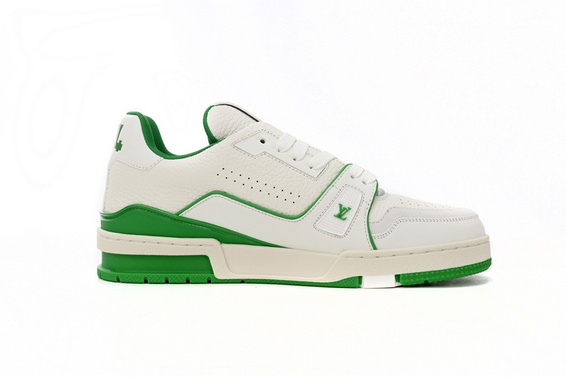 Louis Vuitton Trainer All Blue White Green Lychee Pattern