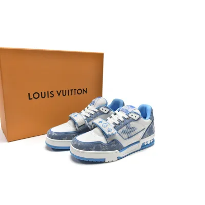 Louis Vuitton Trainer Blue Cloth Surface 02