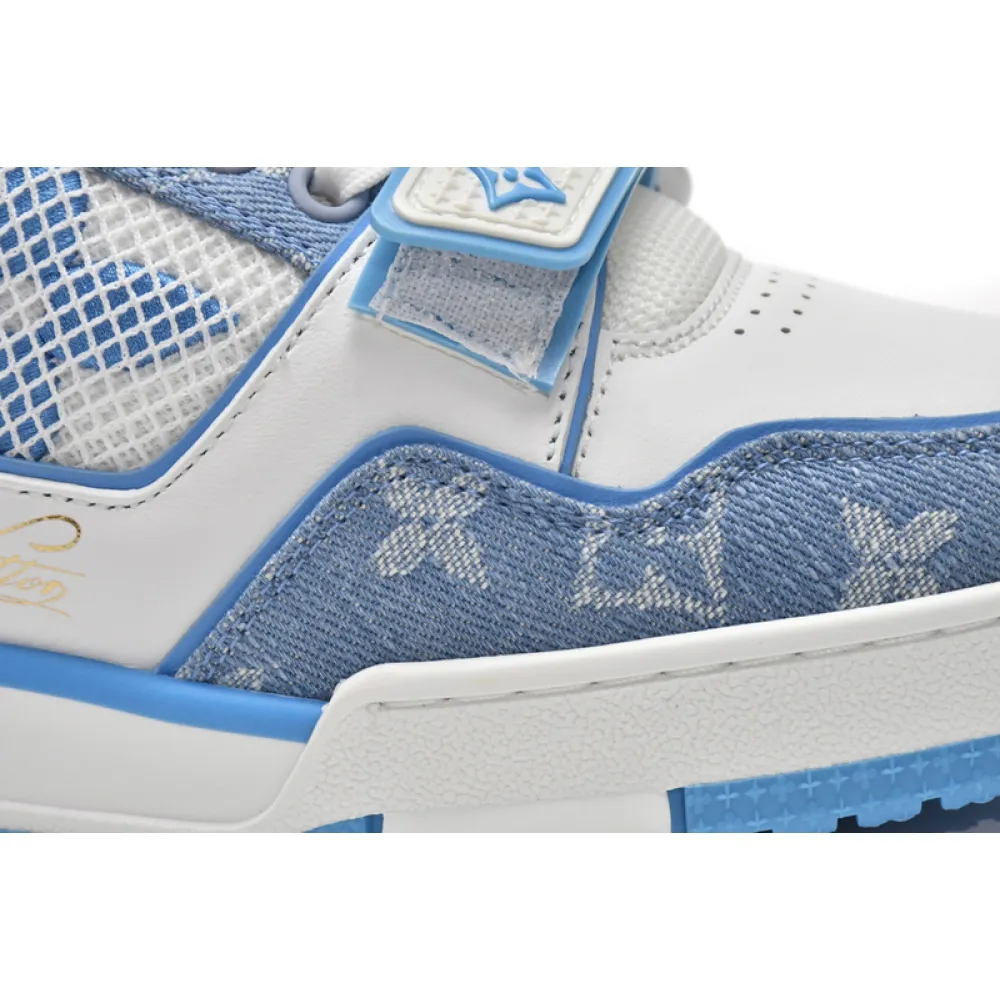 Louis Vuitton Trainer Blue Cloth Surface