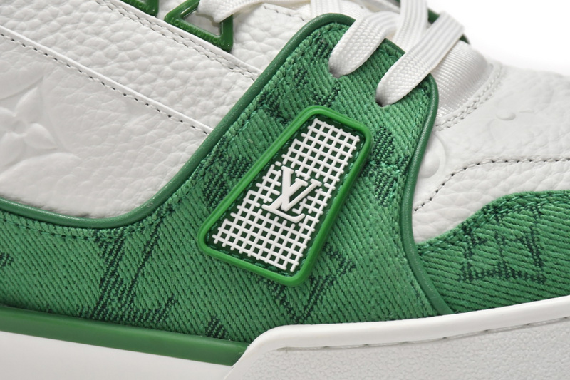 Louis Vuitton Trainer Green Cloth Surface