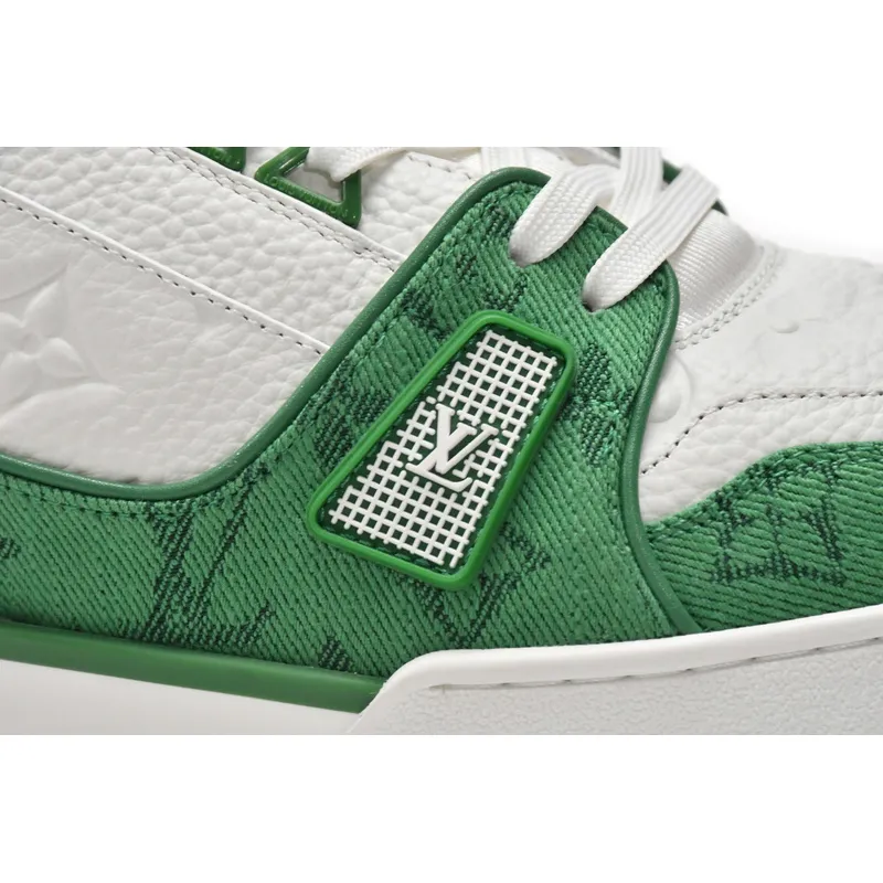 Louis Vuitton Trainer Green Cloth Surface