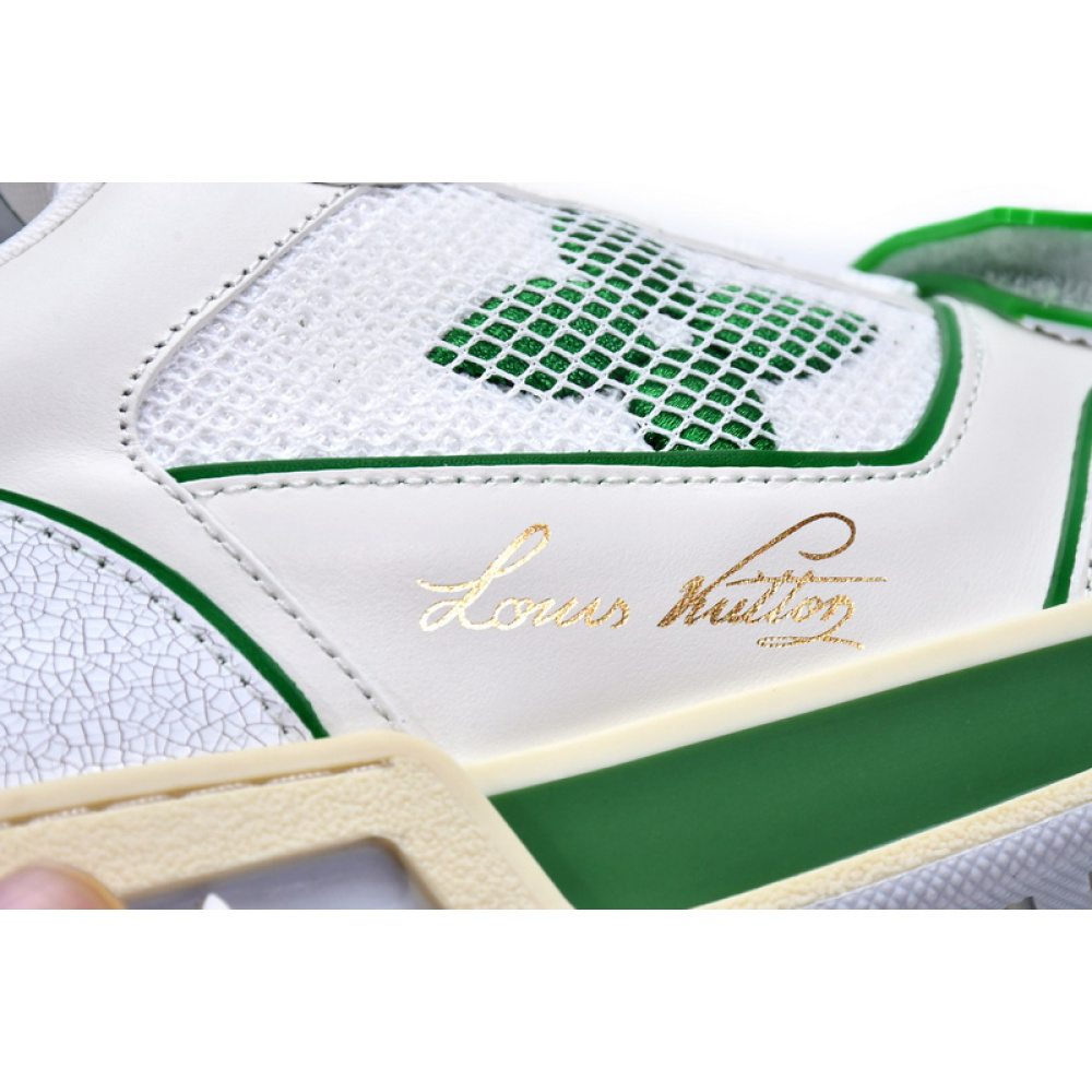 Louis Vuitton Trainer White Green