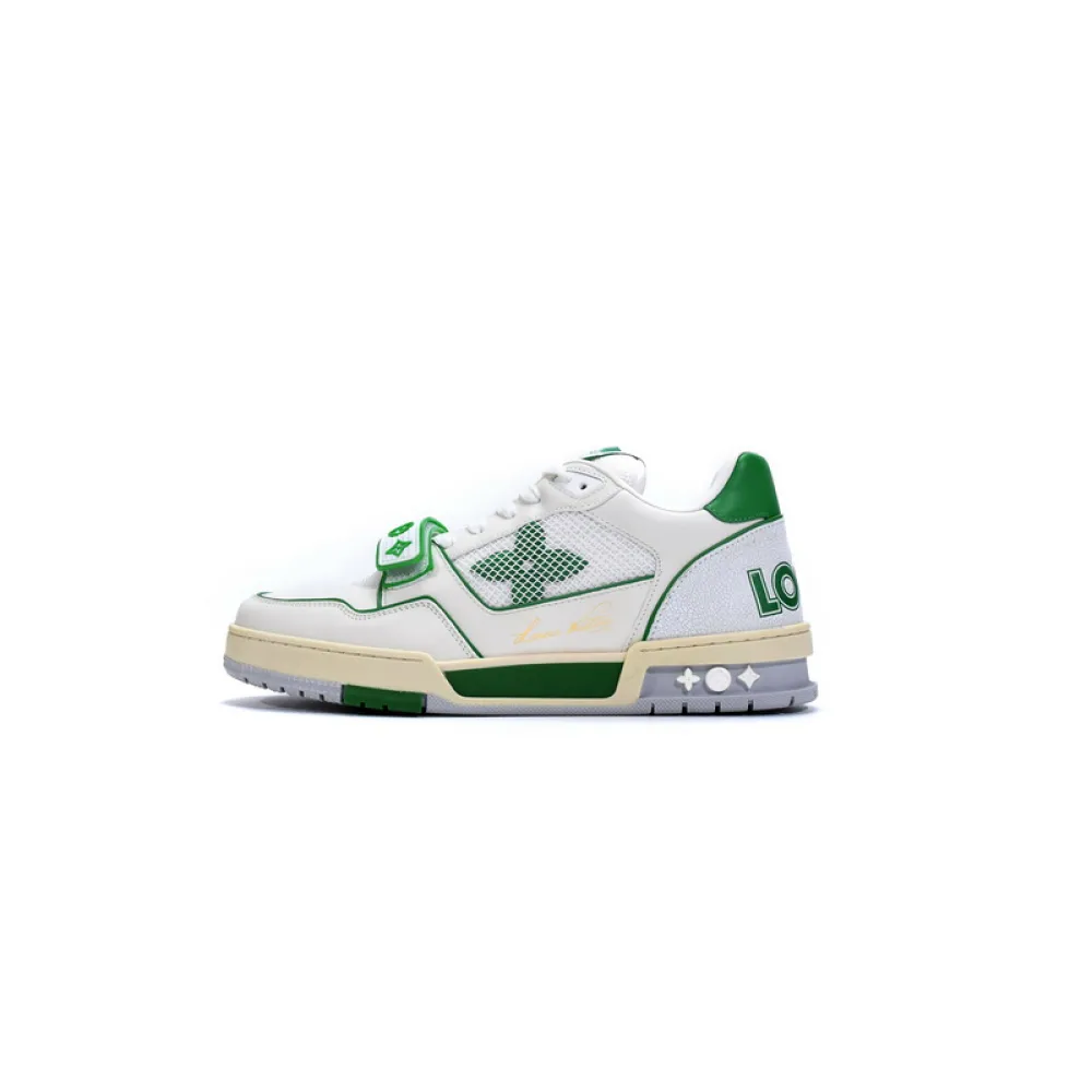 Louis Vuitton Trainer White Green