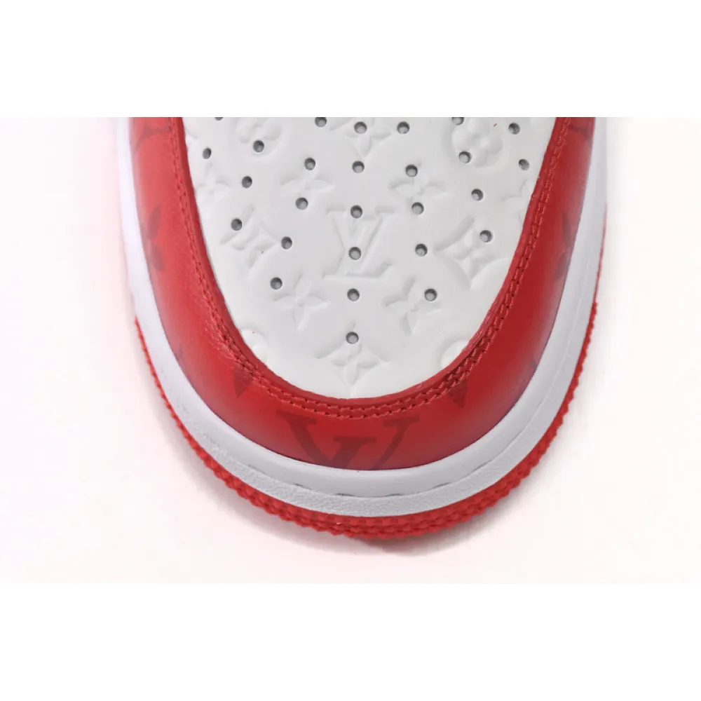 Louis Vuitton x Nike Air Force 1 White Red