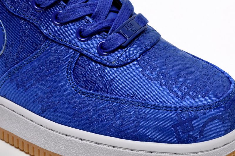 QF  CLOT x Nike Air Force 1 Low Premium Blue Silk