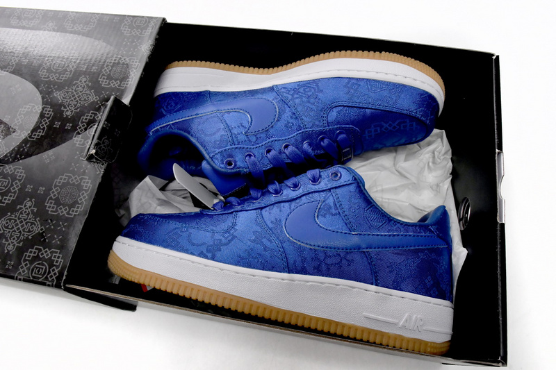 QF  CLOT x Nike Air Force 1 Low Premium Blue Silk