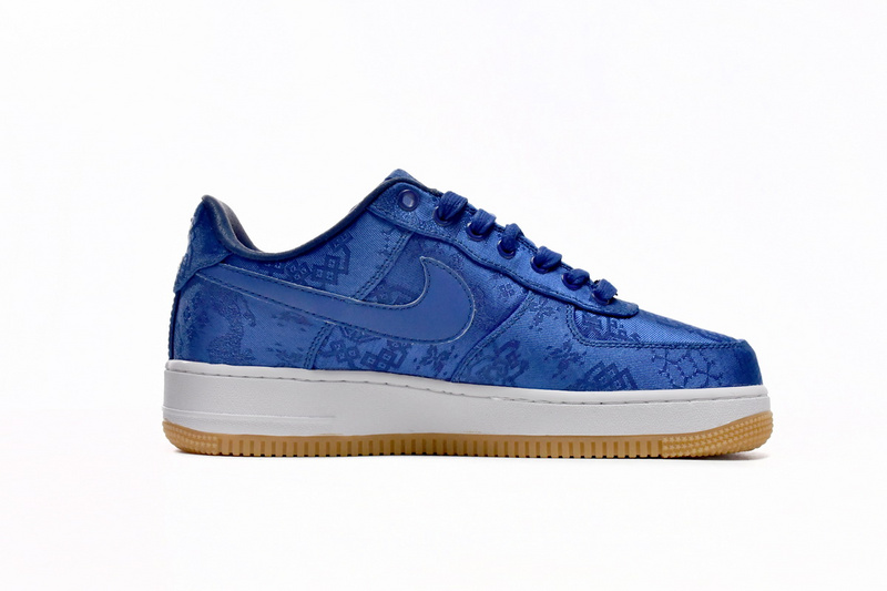 QF  CLOT x Nike Air Force 1 Low Premium Blue Silk