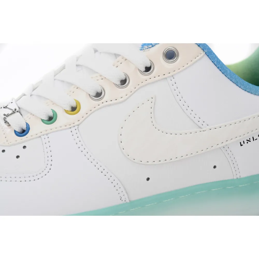 QF Air Force 1 Low White Ice Blue