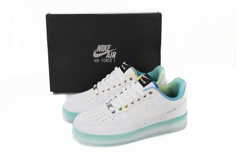 QF Air Force 1 Low White Ice Blue