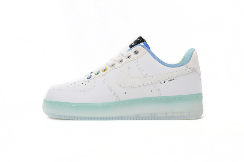 QF Air Force 1 Low White Ice Blue