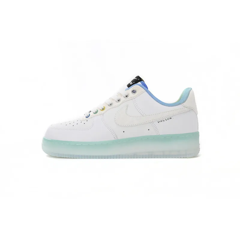 QF Air Force 1 Low White Ice Blue