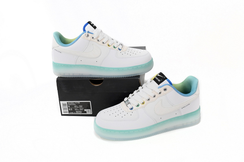 QF Air Force 1 Low White Ice Blue